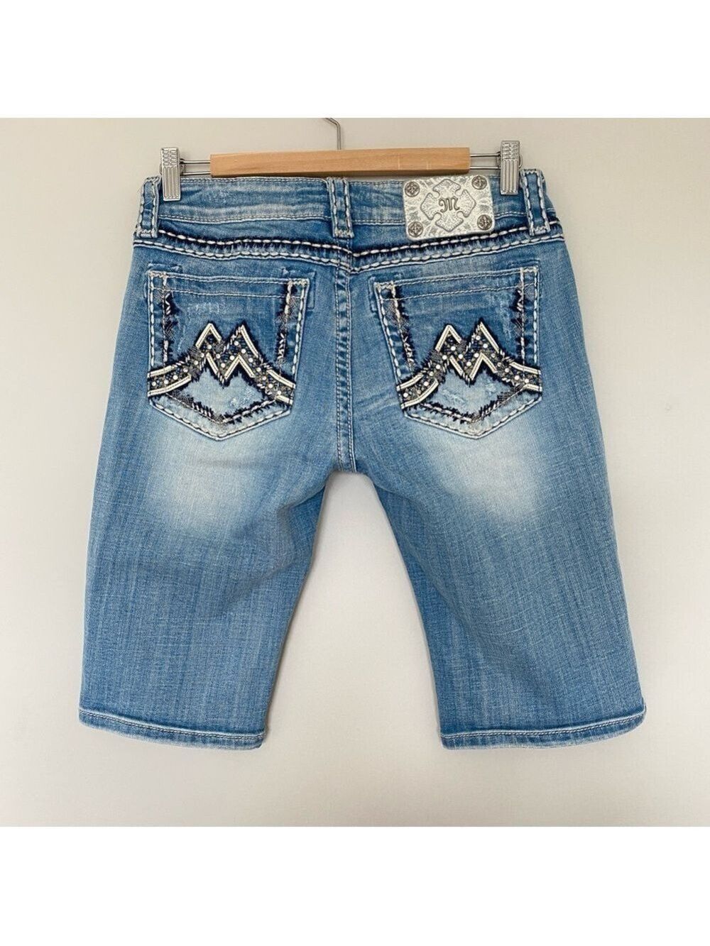Miss Me Signature Bermuda Denim Shorts Sz 29